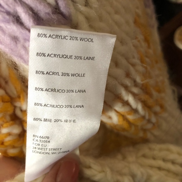 NWOT Anthropologie Grazia Chunky Striped Cardigan Sweater Size XS/S - Picture 13 of 15